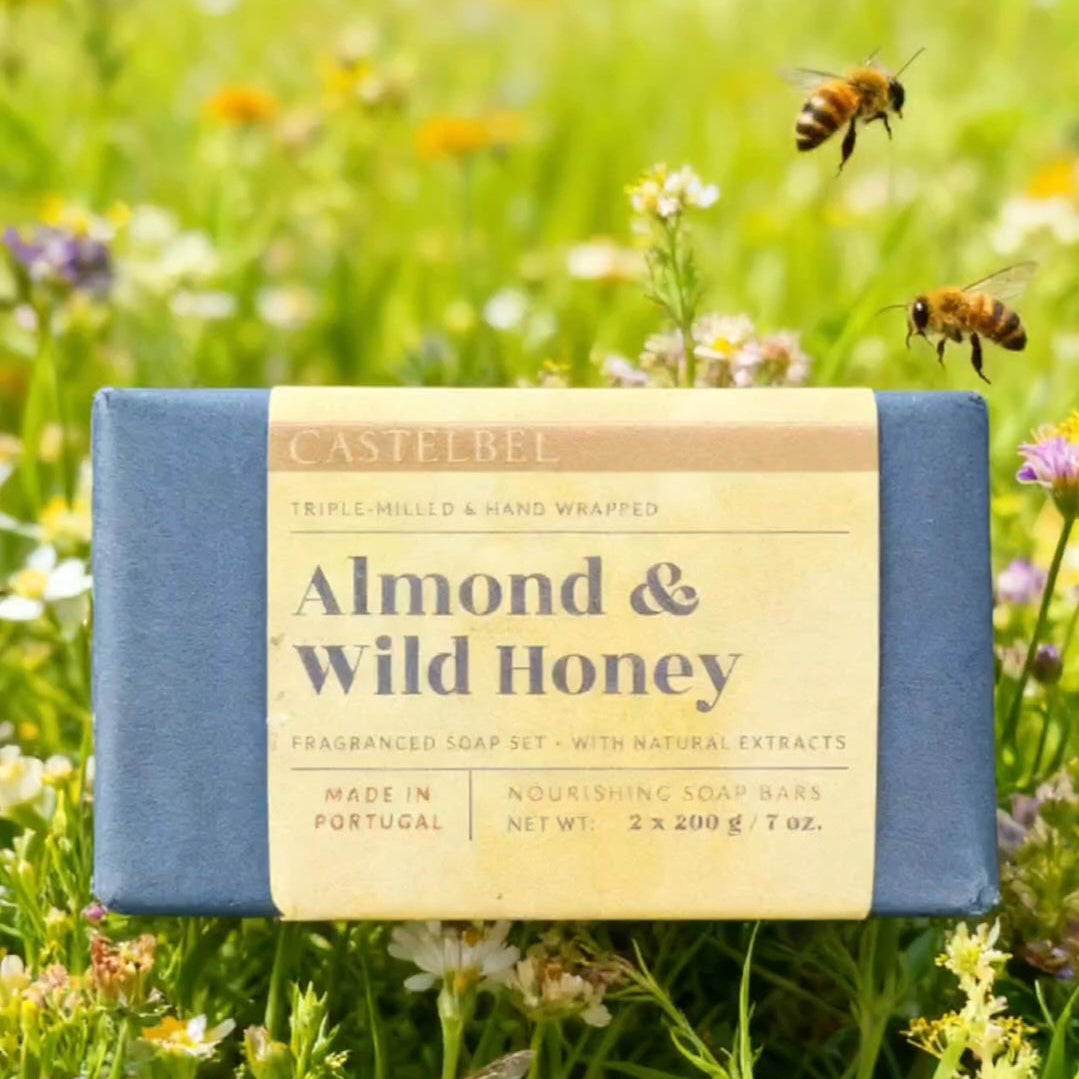 CASTELBEL - ALMOND & WILD HONEY BAR SOAP (PACK OF 2)