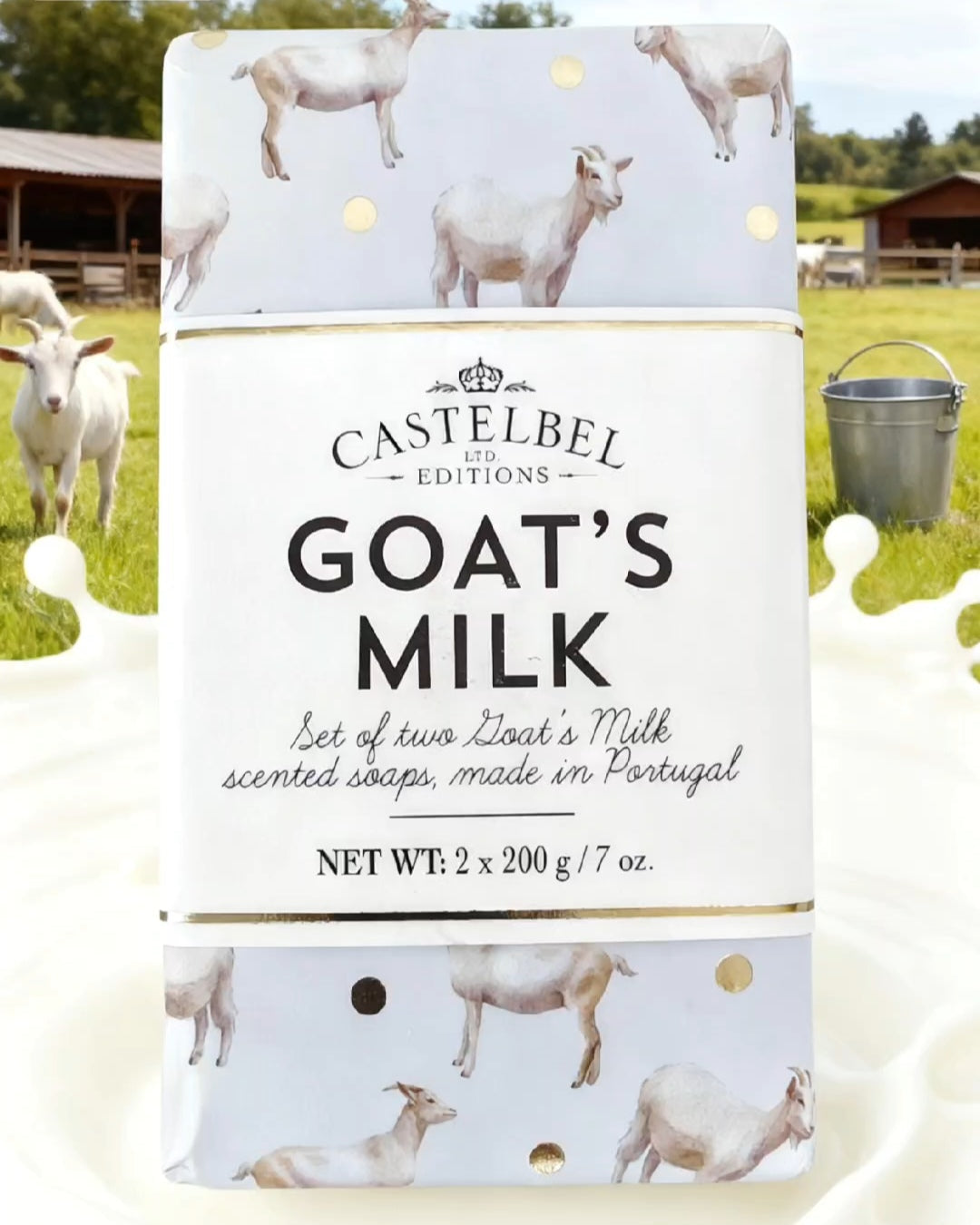 CASTELBEL - GOAT`S MILK BAR SOAP (PACK OF 2)