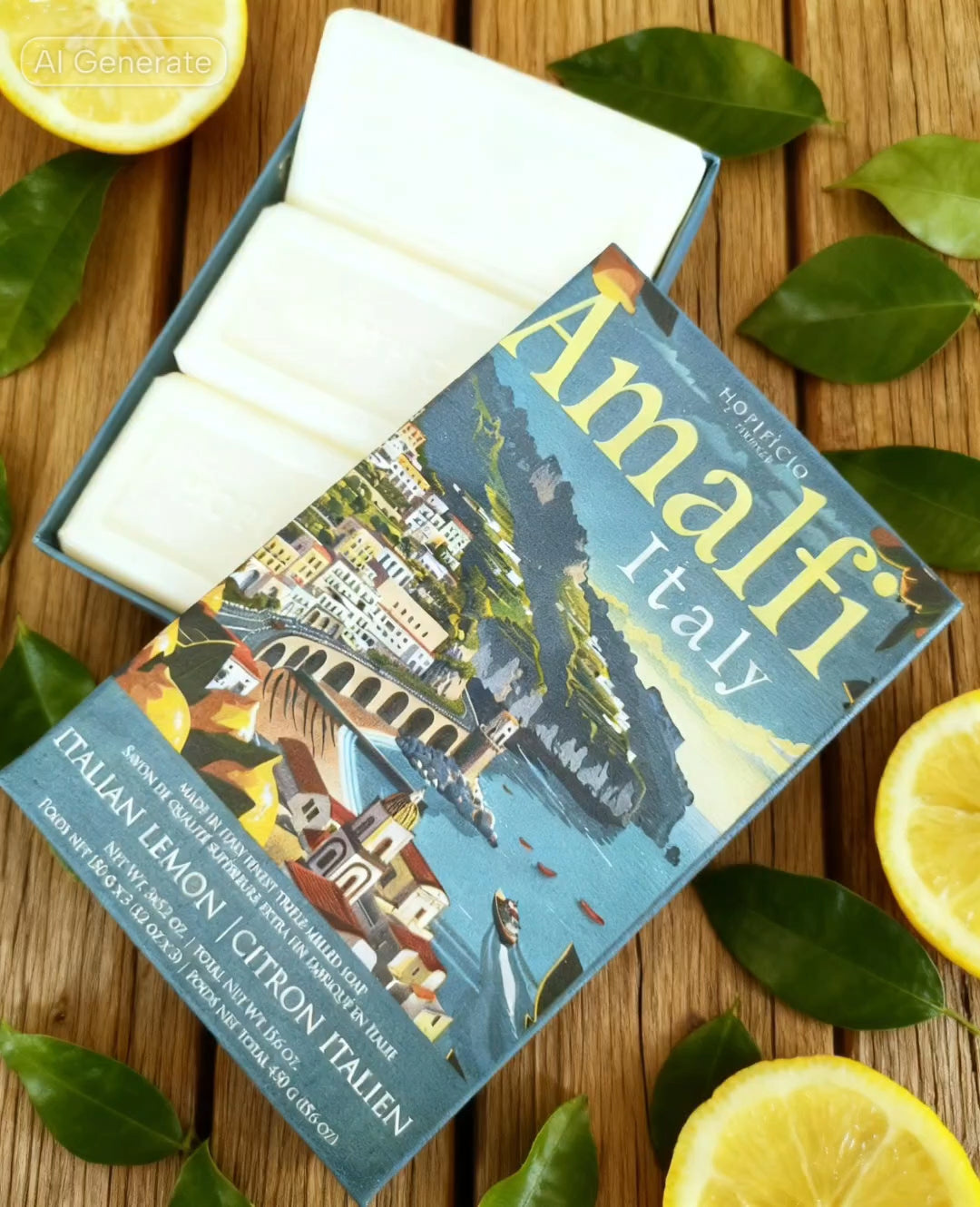 HOPIFICIO - AMALFI LEMON BAR SOAP (PACK OF 3)