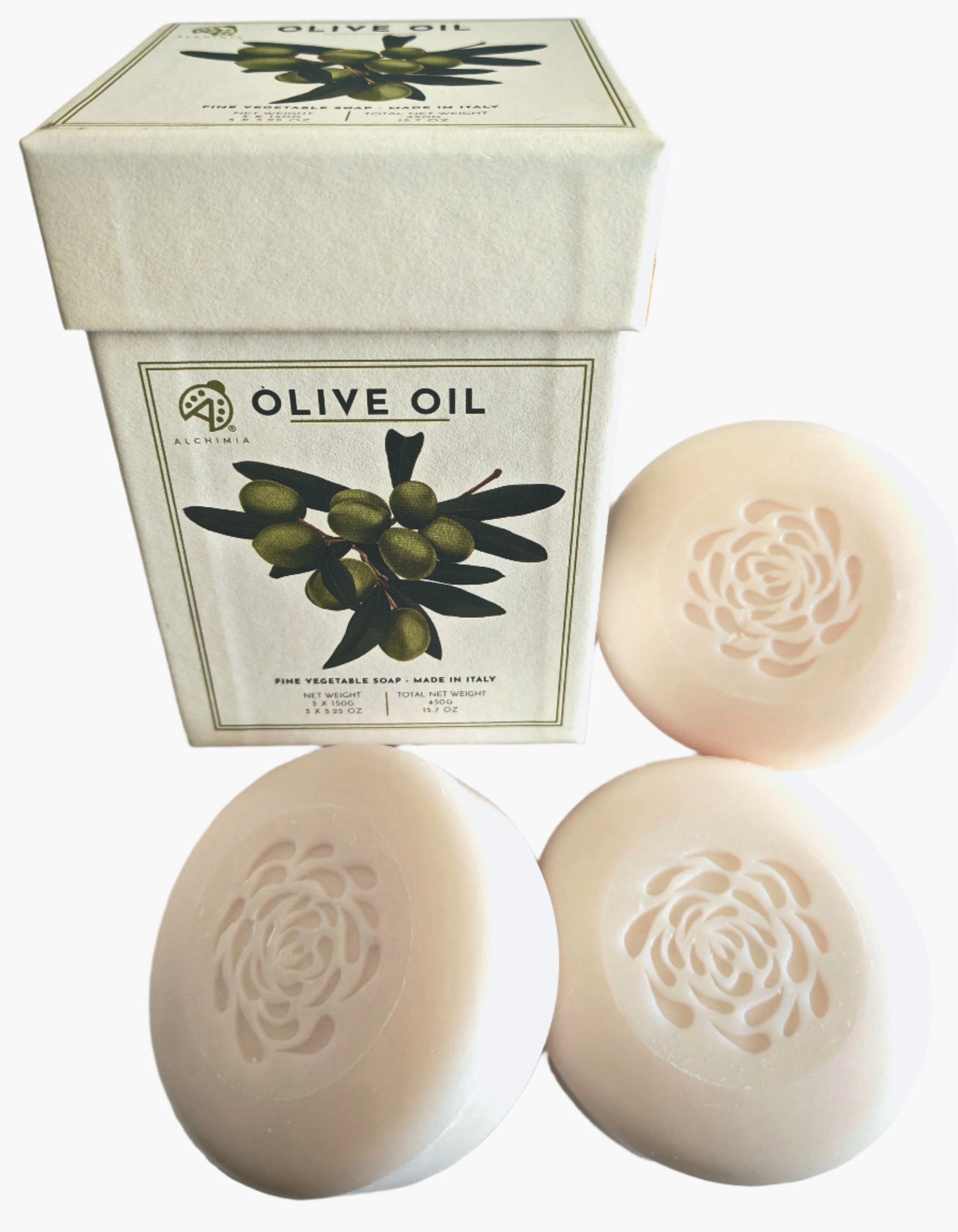 Alchimia Olive OIl Vegetable soap with 3x bar soap in the box