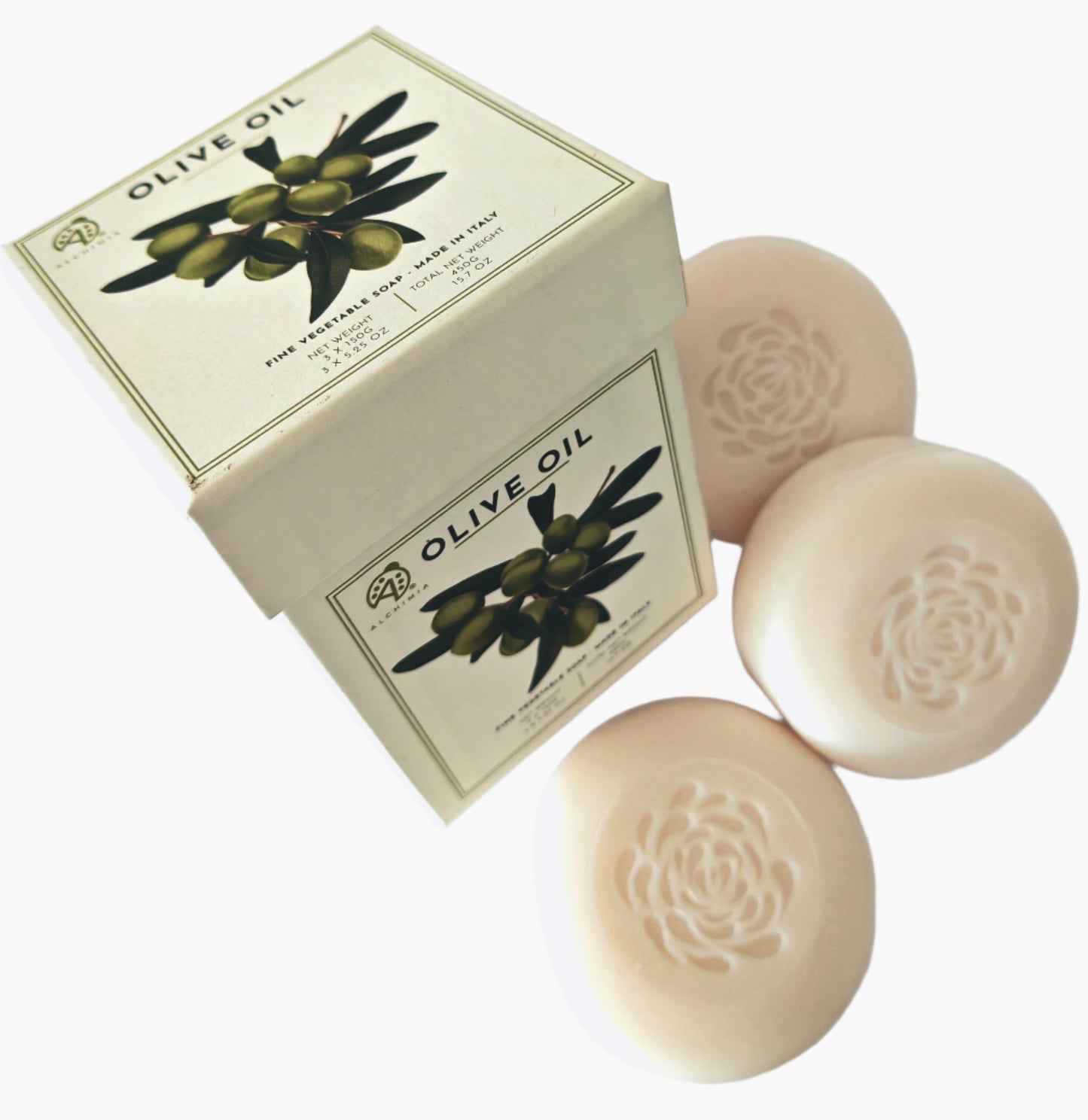 Alchimia Olive OIl Vegetable soap with 3x bar soap in the box