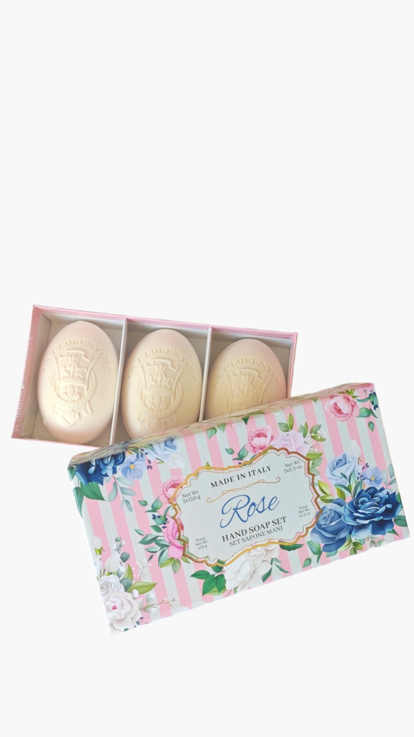 LA FLORENTINA HAND SOAP SET WITH 3 BAR SOAPS