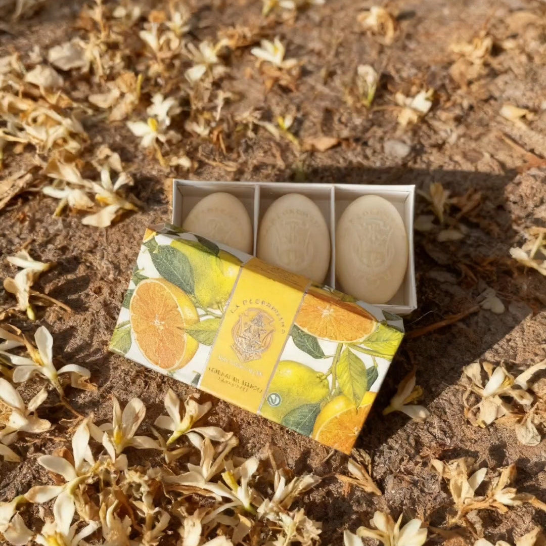 JUEGO DE JABÓN DE MANOS LA FLORENTINA CON 3 JABONES EN BARRA