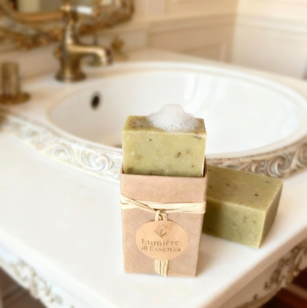 JABÓN EN BARRA NATURAL DE HOJA DE MENTA