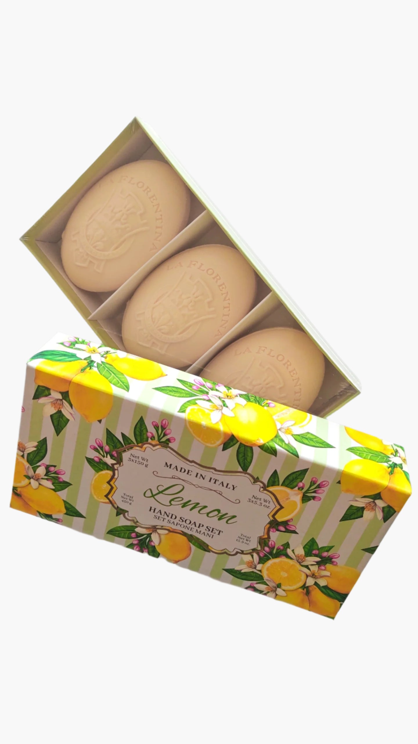 LA FLORENTINA HAND SOAP SET WITH 3 BAR SOAPS